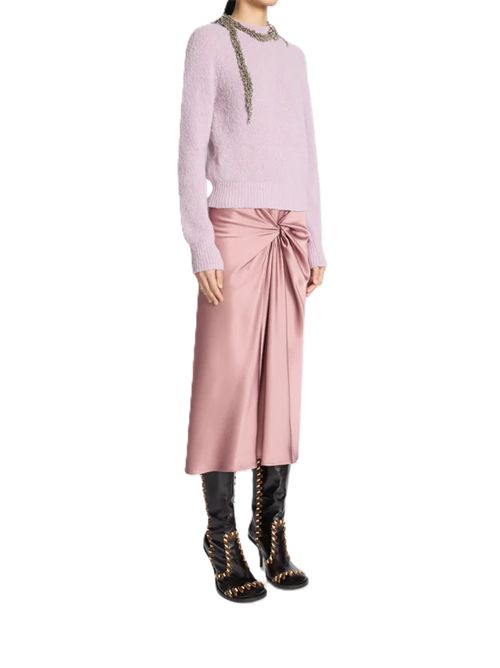 Dries Van Noten Gonna midi drappeggiata rosa DRIES VAN NOTEN | 0108572070301